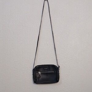 Lodis Black Textured Leather Bag
